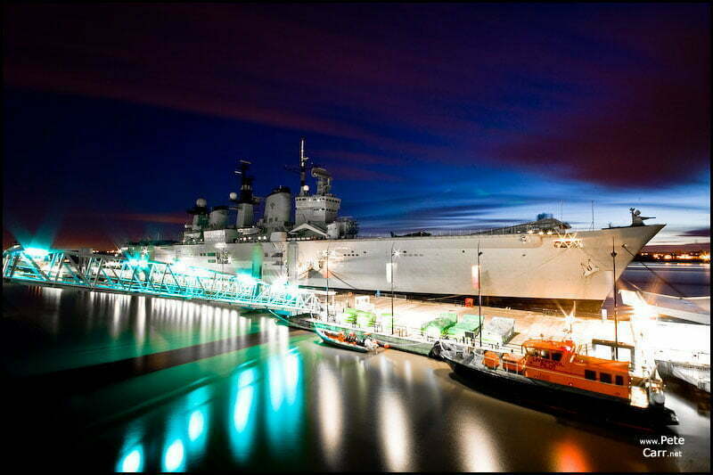 HMS Illustrious in Liverpool