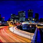 Canary Wharf at dusk