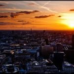 Sunset over London