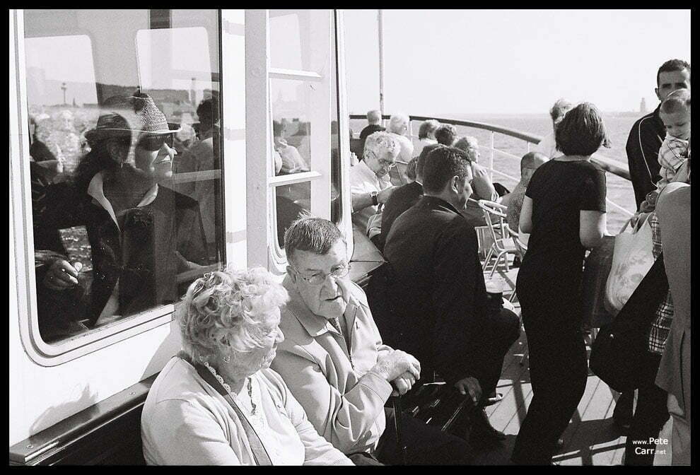 People on a ferry