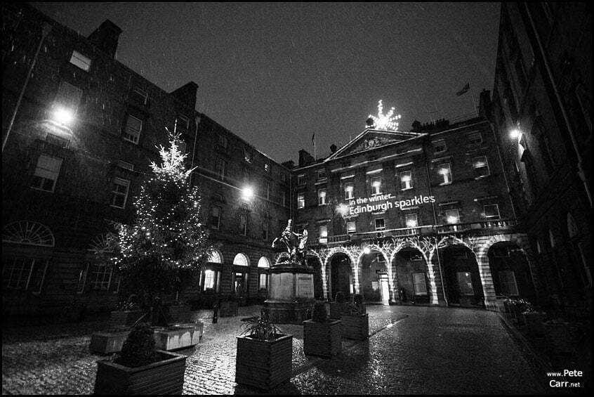 In the winter Edinburgh Sparkles