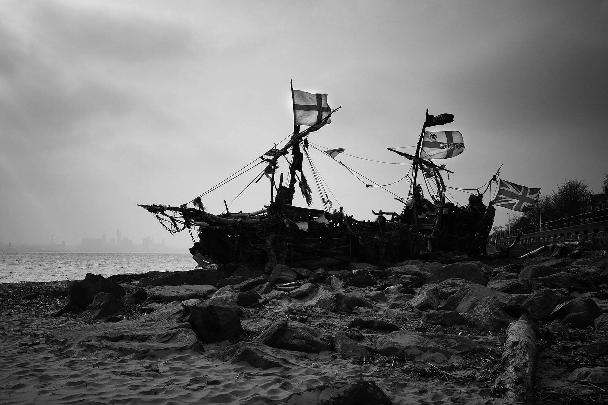 The driftwood pirate ship of New Brighton