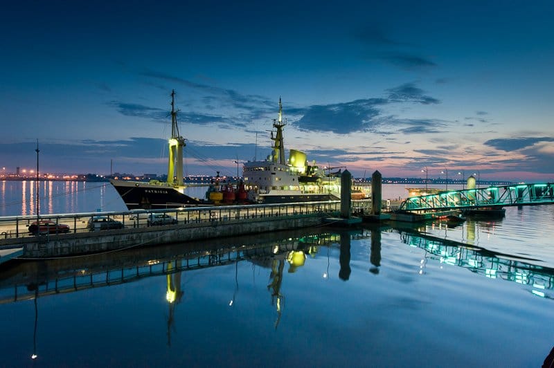 A more unusual cruise ship called Patricia docked in Liverpool.